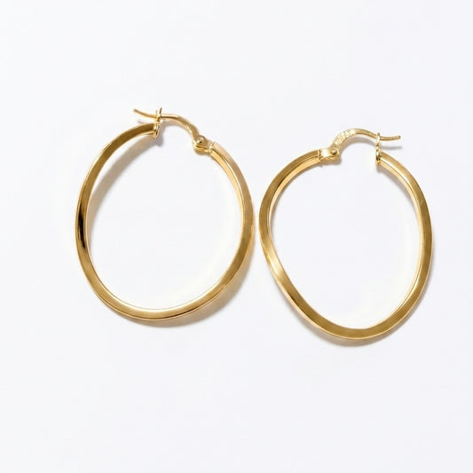 Dora Hoop Earrings / 2.1 gr / 3.7 cm / 18k Italian Gold