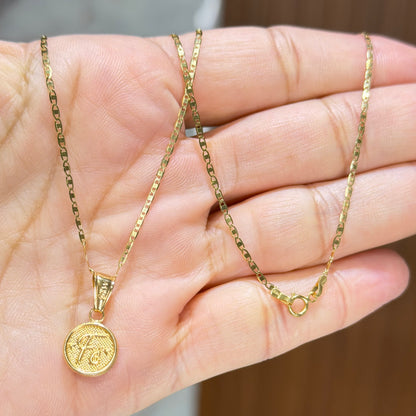 CADENA PLANA CON COLGANTE