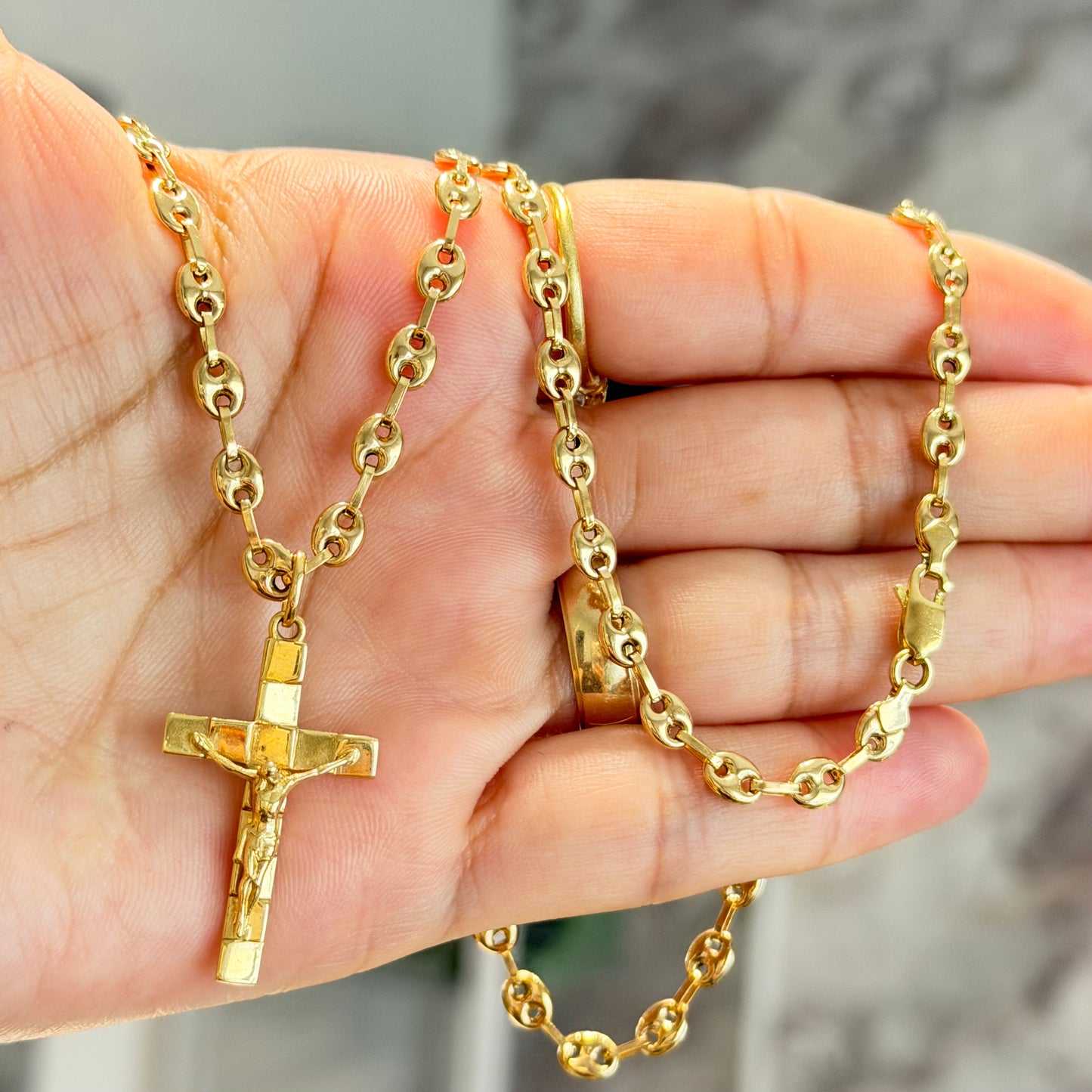 Gucci Chain With Pendant/ 13.14g/ 60cm/ 3mm/ 18K Gold