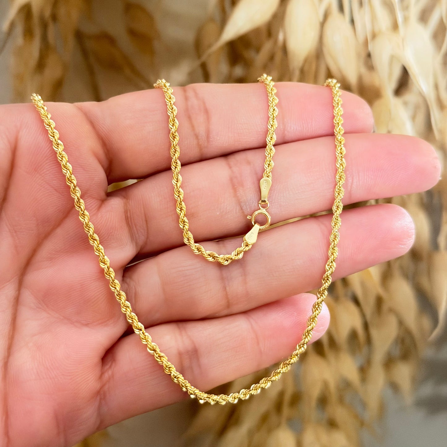 Rope Chain / 2.6 gr / 45 cm / 2 mm / 18K Italian Gold