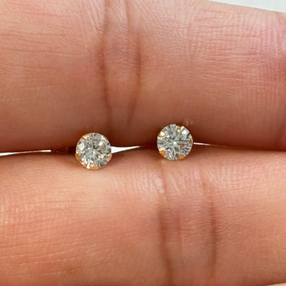PENDIENTES PEQUEÑOS REDONDOS CON PIEDRA