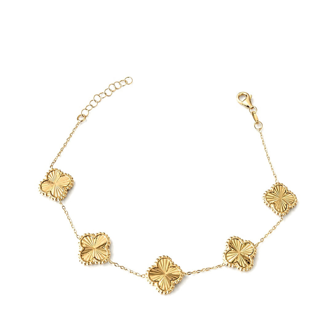 PULSERA DE TRÉBOL DE ORO