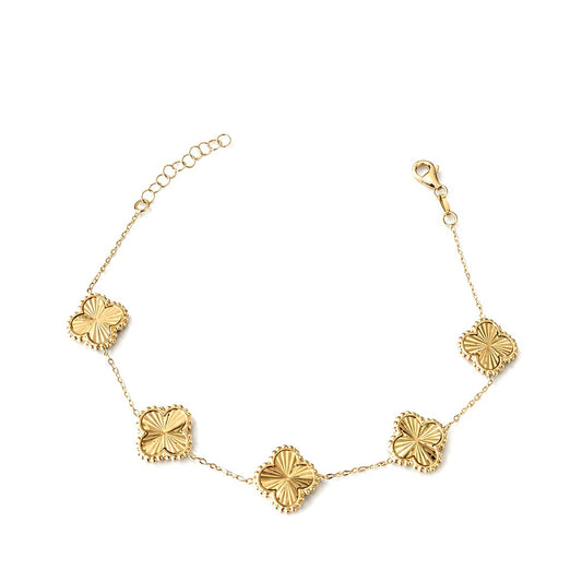 PULSERA DE TRÉBOL DE ORO