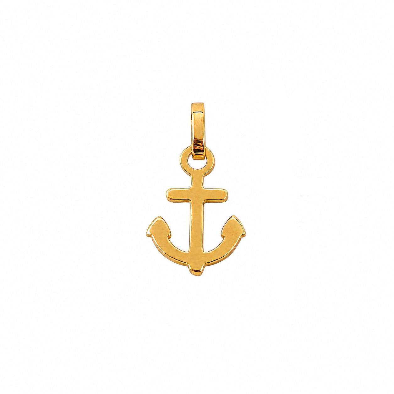 ANCHOR PENDANT / 0.7 gr / 1.5 cm / 18K ITALIAN GOLD