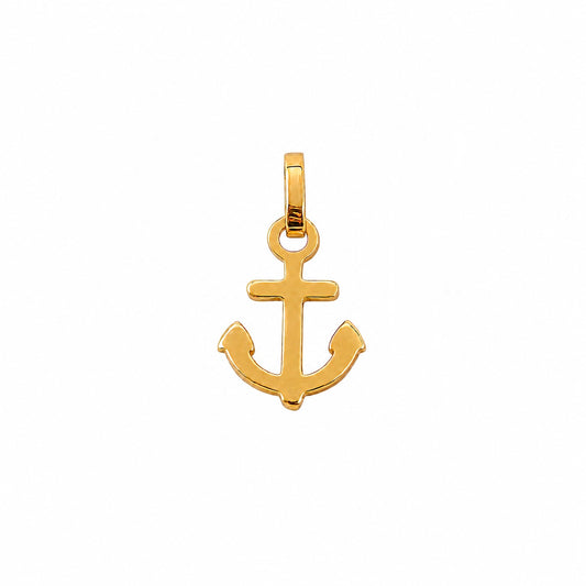 ANCHOR PENDANT / 0.7 gr / 1.5 cm / 18K ITALIAN GOLD
