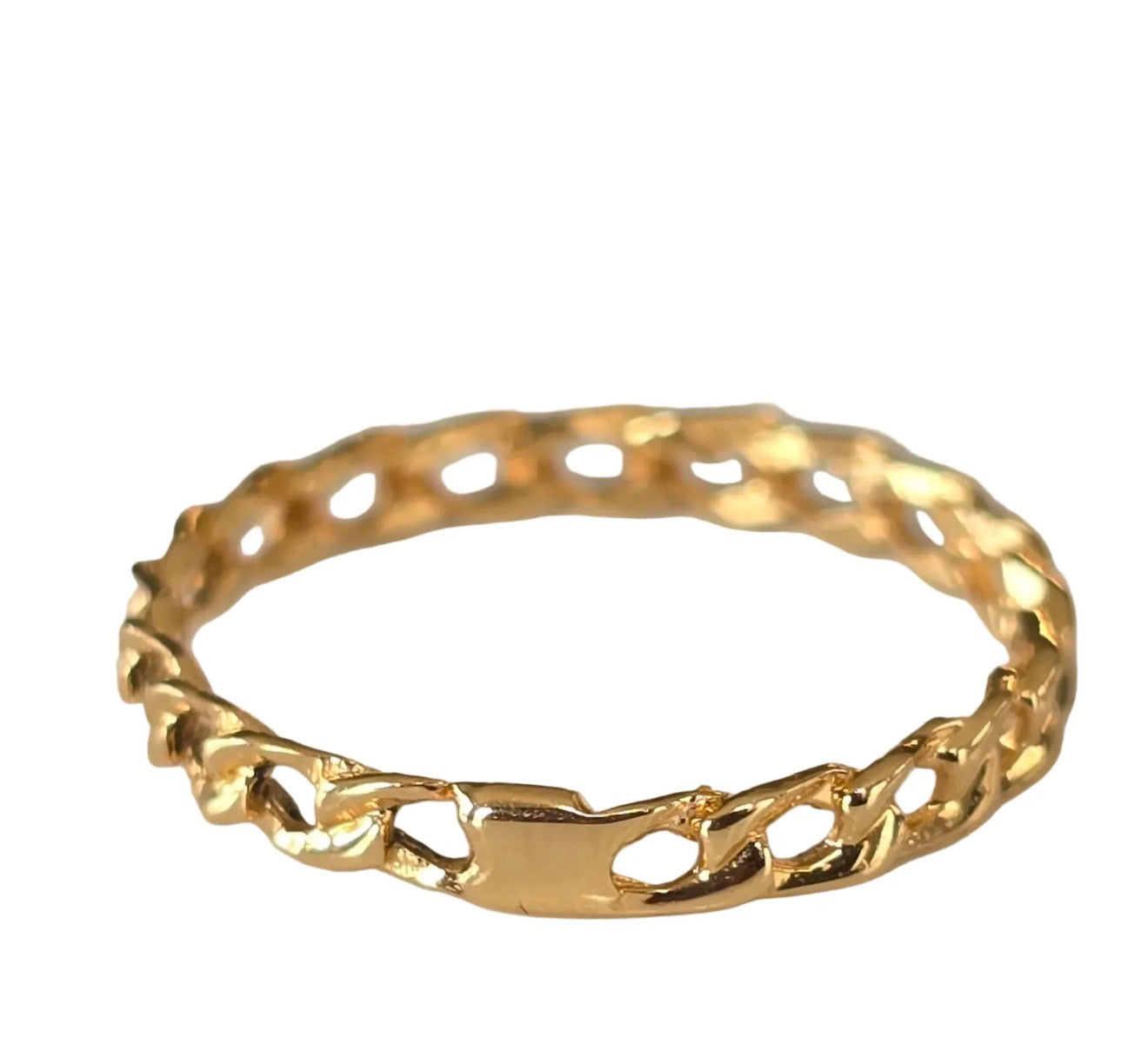 ANILLO DE ESLABONES CUBANO