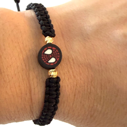 BRAIDED SPIDERMAN BRACELET WITH GOLD – BOY