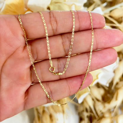 Flat Mariner Chain / 1.4 gr / 45 cm / 1 mm / 18K Italian Gold