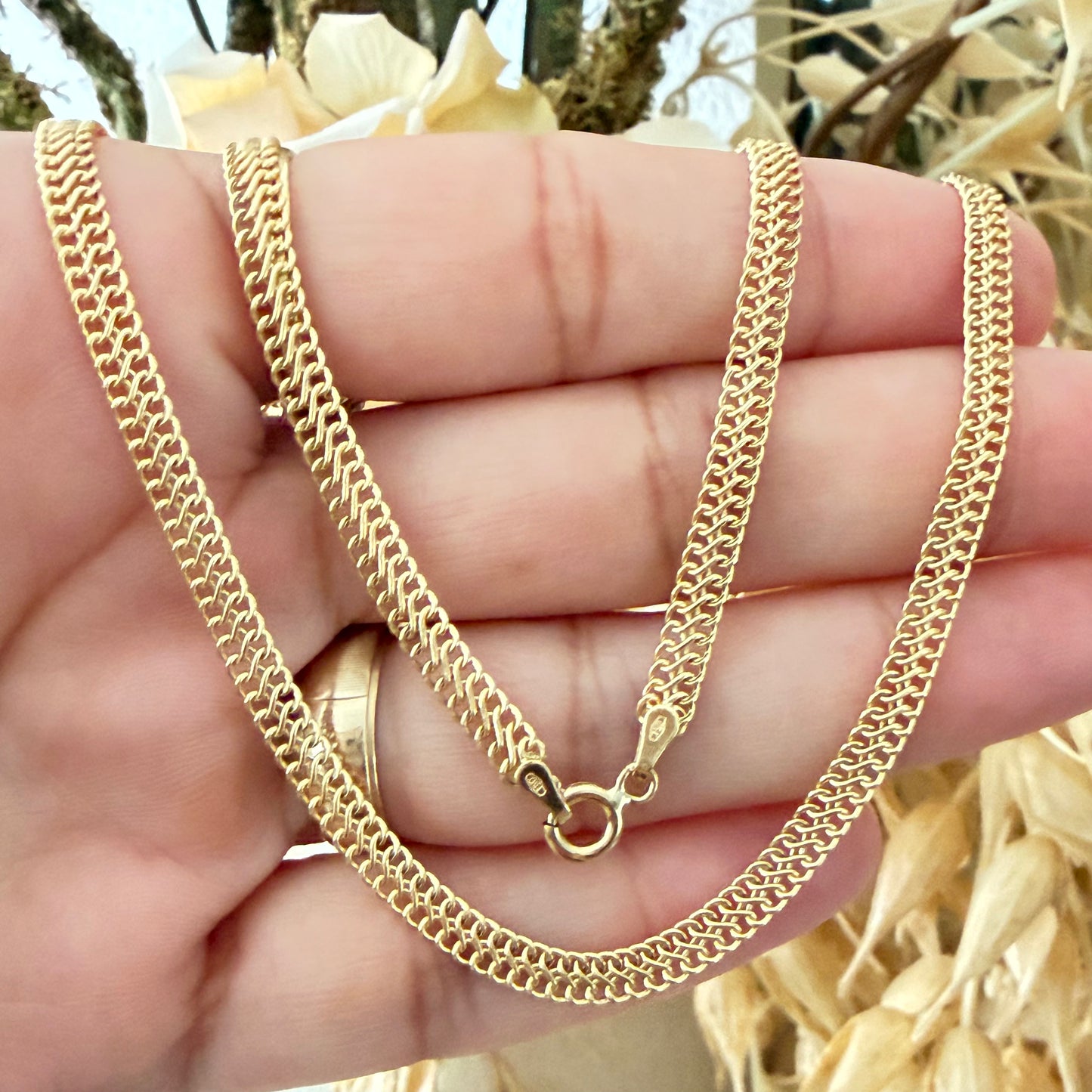Cadena Sedusa 4.44 / gr / 50 cm / 4 mm / Oro italiano de 18K