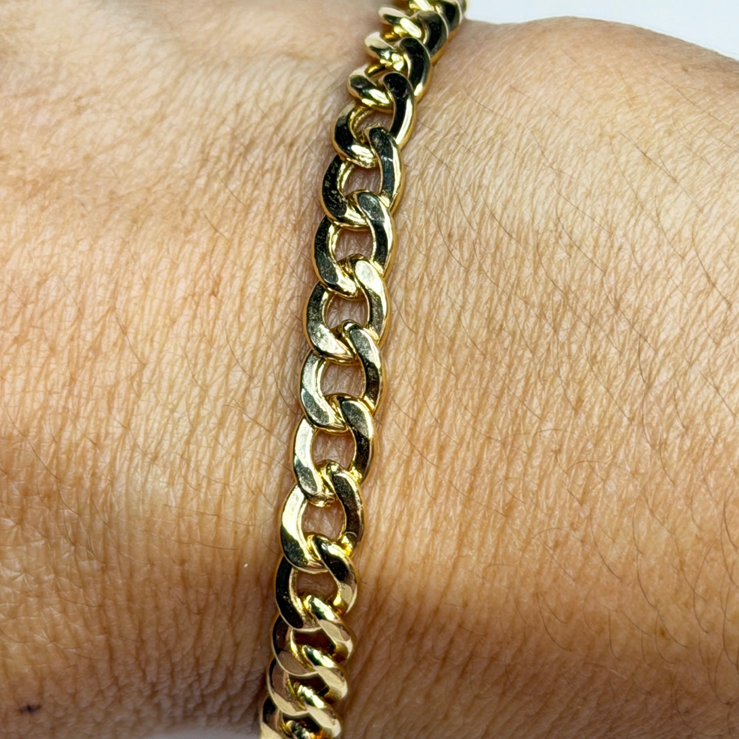 Pulsera Cubana / 5.1g/ 19cm/ 6mm/ Oro Italiano 18K
