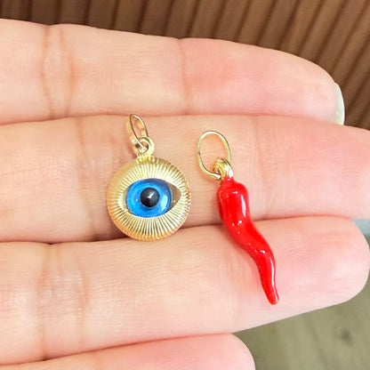 COLGANTE DE CUERNO Y OJO TURCO