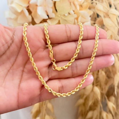 Rope Chain / 6.26 gr / 45 cm / 4 mm / 18K Italian Gold