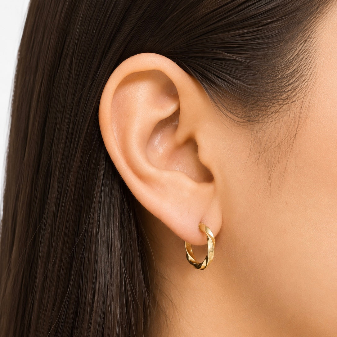 Jedi Earrings / 1.45 gr / 2 cm / 18k Italian Gold