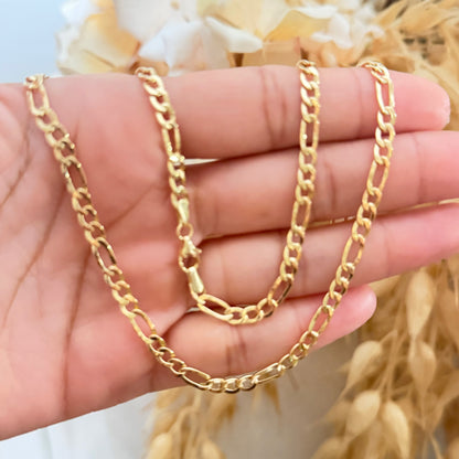 Figaro Chain / 6.18 gr / 60 cm / 4.8 mm / 18K Italian Gold