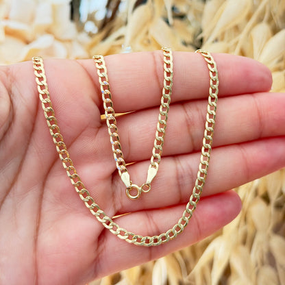Cubana Link Chain / 3.67 gr / 60 cm / 3 mm / 18K Italian Gold
