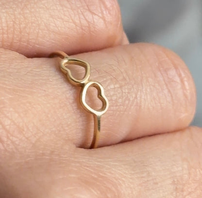 ANILLO DOBLE CORAZÓN
