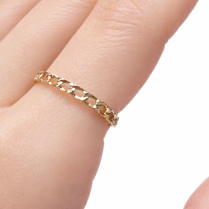 ANILLO DE ESLABONES CUBANO