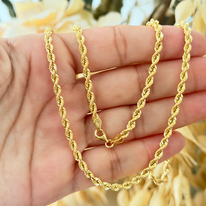 Rope Chain / 8.06 gr / 60 cm / 3.8 mm / 18K Italian Gold