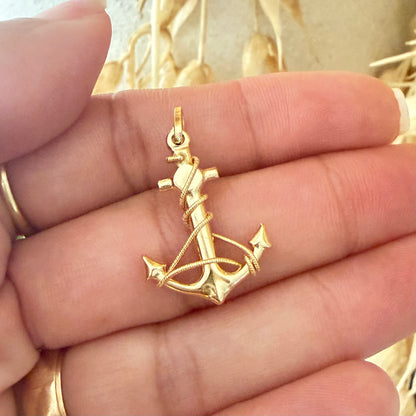 Anchor Pendant / 1.72gr / 3cm / 18K Italian Gold