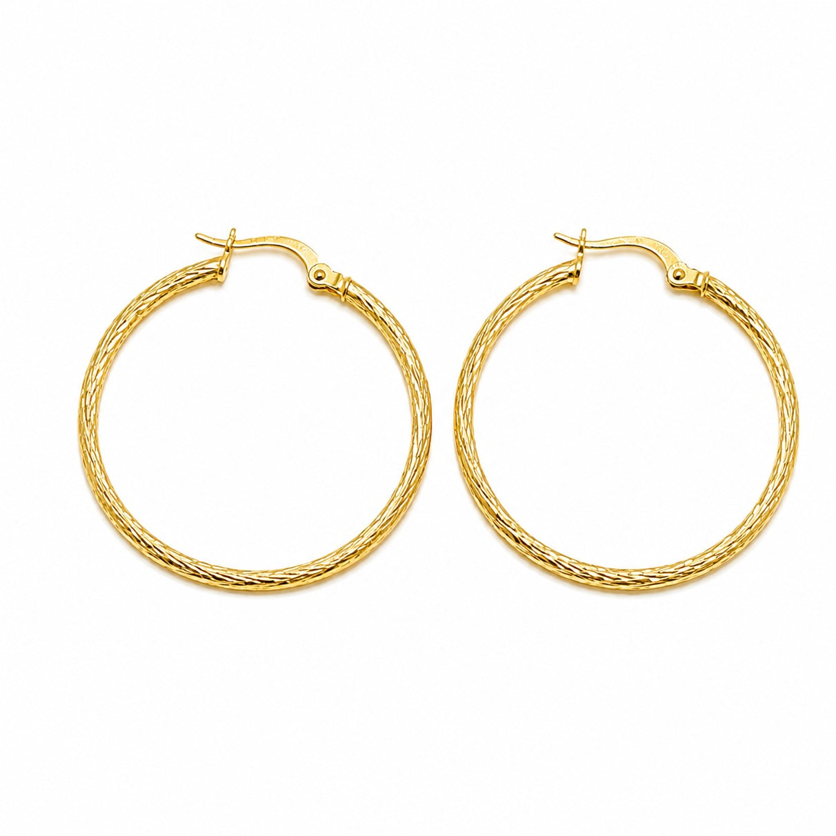 Paris Hoop Earrings / 1.84 gr / 3.5 cm / 18k Italian Gold