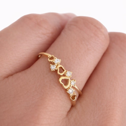 MULTI HEART  RING