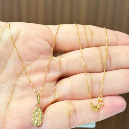 CADENA VENECIANA CON DIJE GUADALUPE