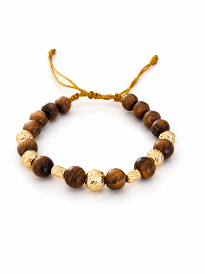 BRACELET WITH GOLD BEADS