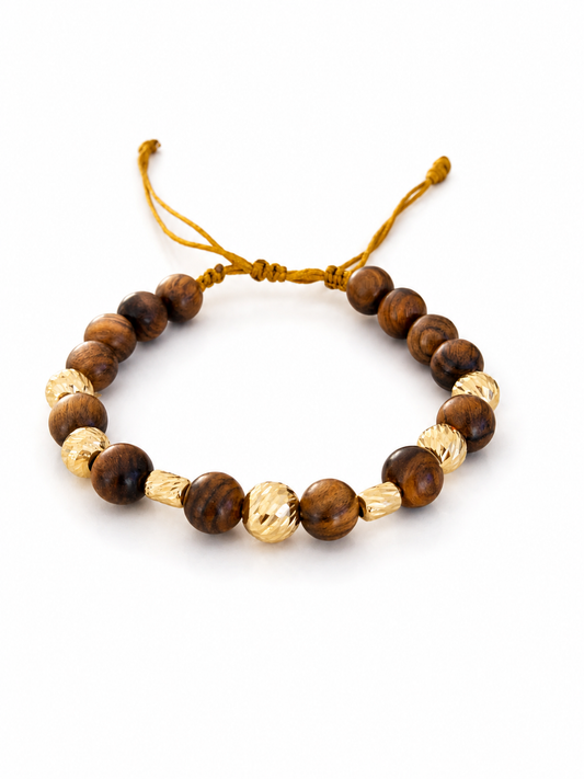 BRACELET WITH GOLD BEADS