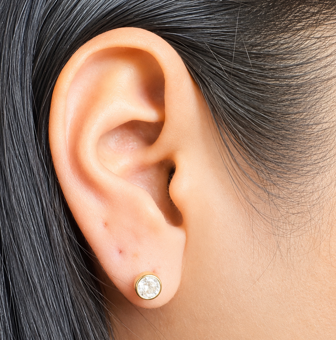 PENDIENTES DE PIEDRA CENTRAL