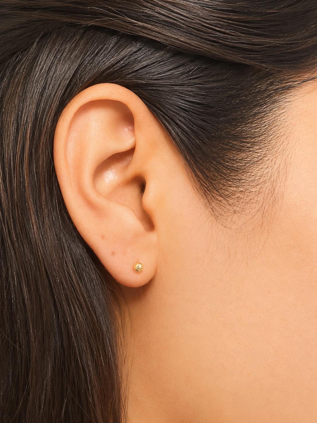 BALL STUD EARRINGS BEAD / NO. 2/ 2 mm/18K GOLD