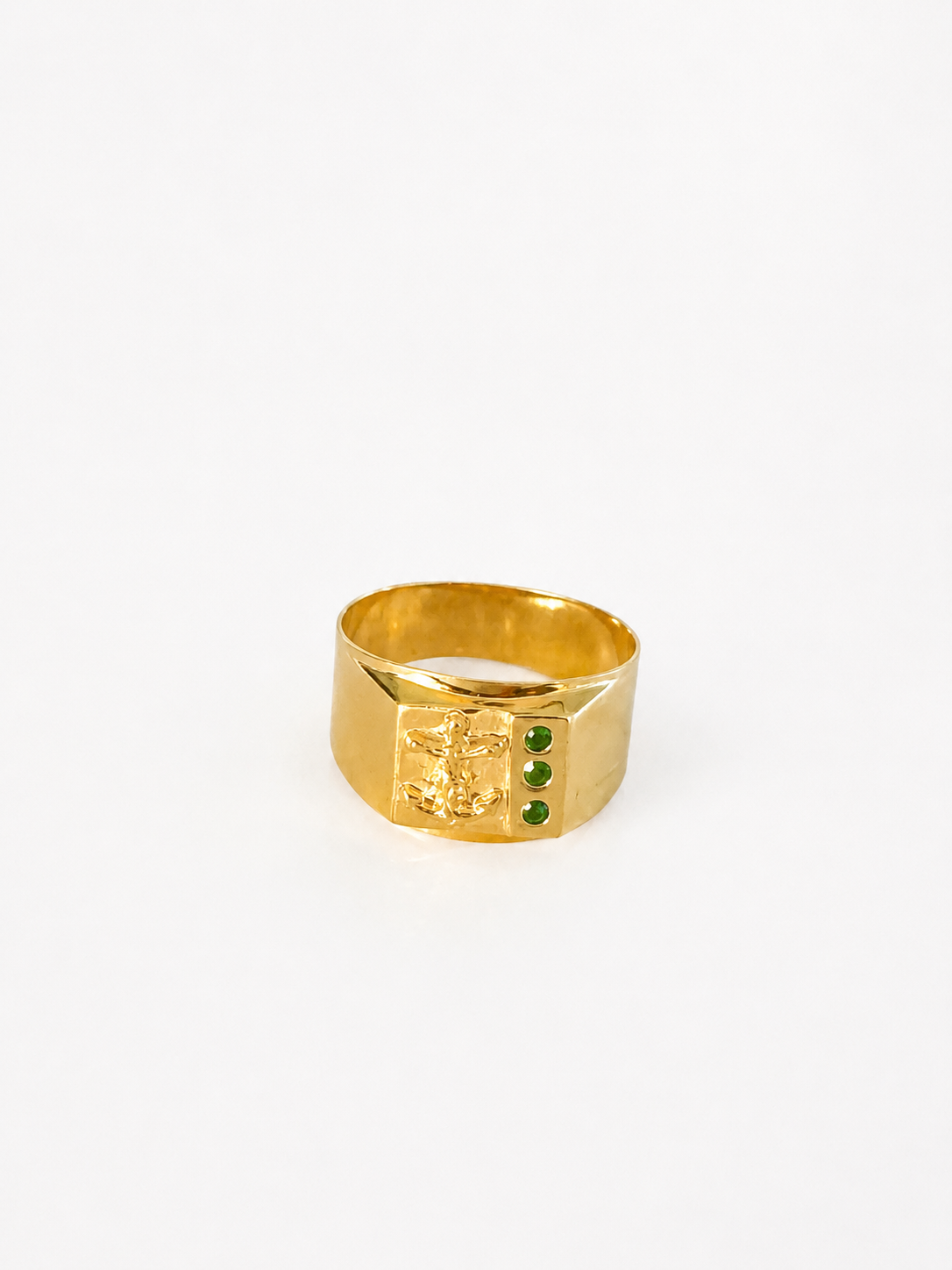 Anchor Ring / 3.38 gr / Size 11 / 7 mm / 18K Gold