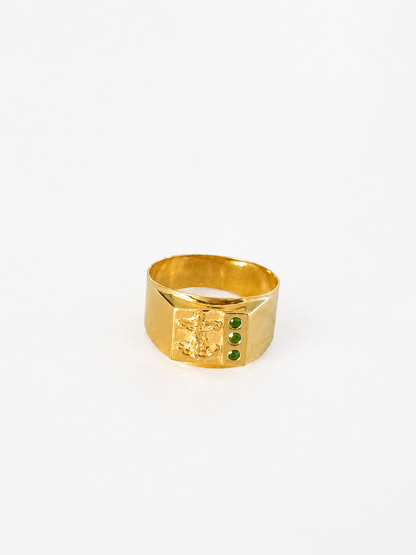 Anchor Ring / 3.38 gr / Size 11 / 7 mm / 18K Gold