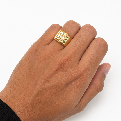 Anchor Ring / 3.38 gr / Size 11 / 7 mm / 18K Gold