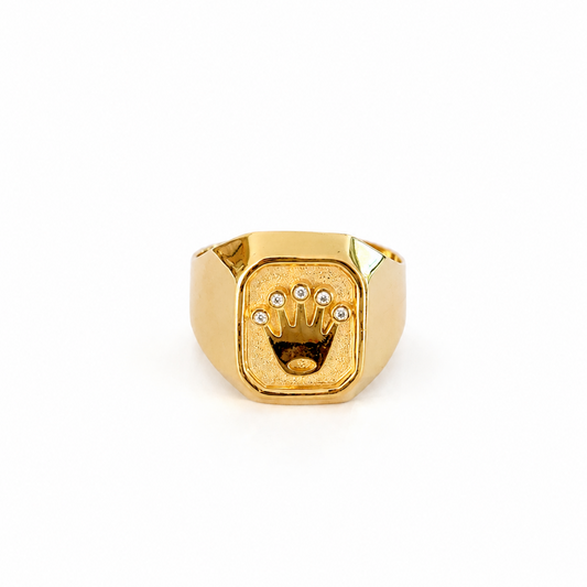 Rolex Ring / 3.3 gr / Size 9 / 5 mm / 18K Gold
