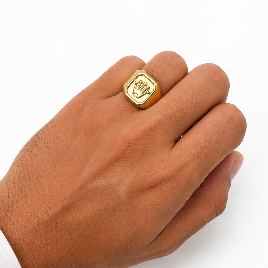 Rolex Ring / 3.3 gr / Size 9 / 5 mm / 18K Gold