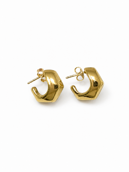 Luna Stud Earrings / 1.85 gr / 18K Italian Gold