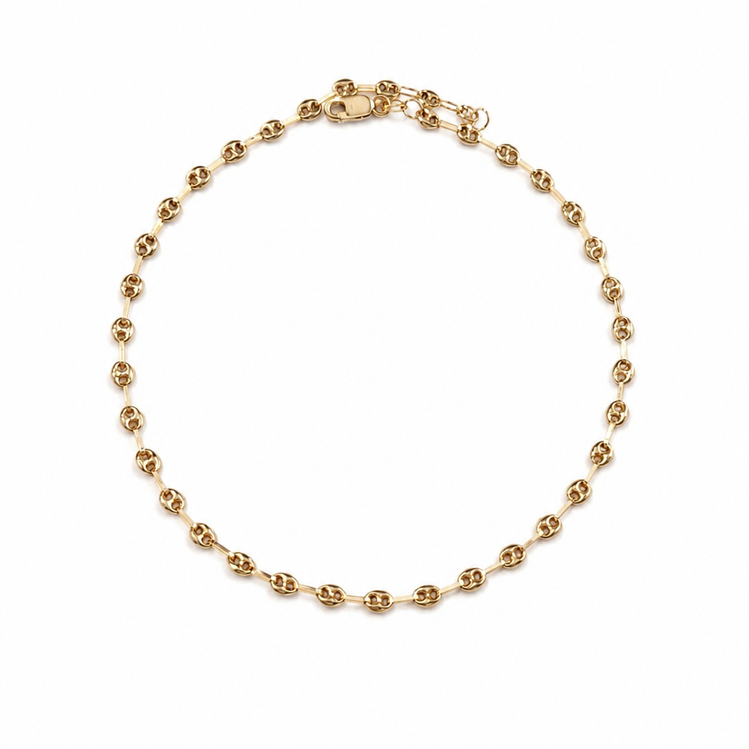 Baby Gucci Anklet / 2.87 gr / 27 cm / 3 mm / 18K Italian Gold