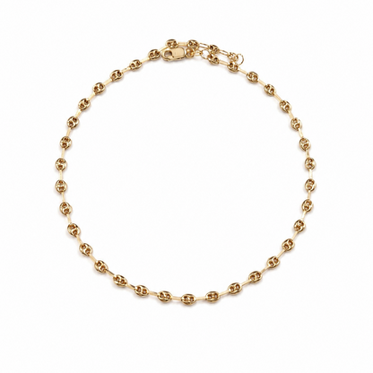 Baby Gucci Anklet / 2.87 gr / 27 cm / 3 mm / 18K Italian Gold