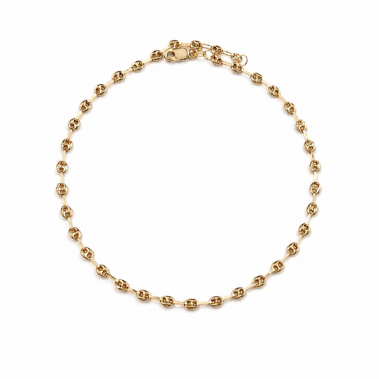Baby Gucci Anklet / 2.87 gr / 27 cm / 3 mm / 18K Italian Gold