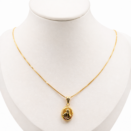 CADENA VENECIANA CON COLGANTE SAGRADO CORAZÓN DE JESÚS