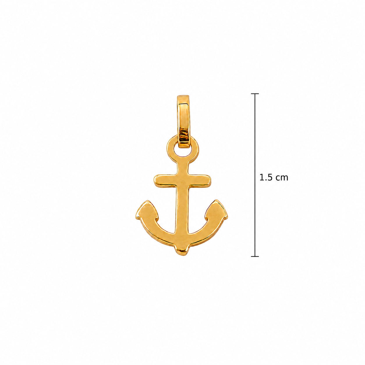 ANCHOR PENDANT / 0.7 gr / 1.5 cm / 18K ITALIAN GOLD