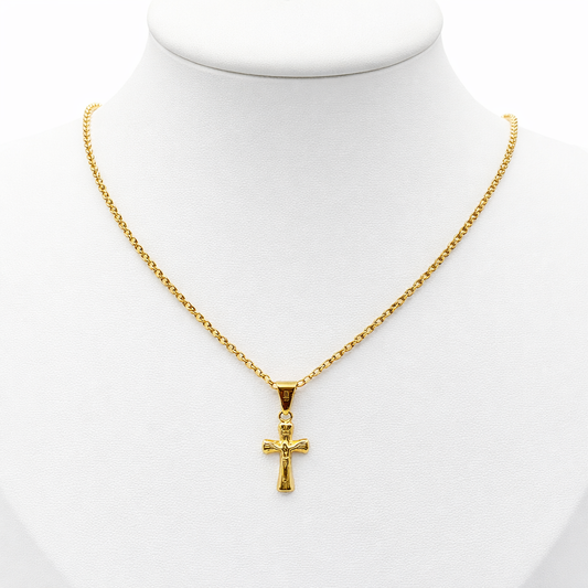 ROLL ON CHAIN WITH CROSS PENDANT