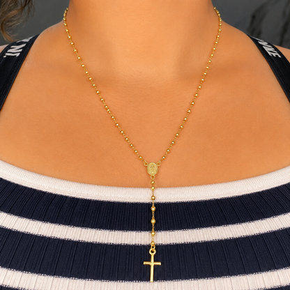 ROSARY / 5.26g/ 60cm/ 3mm/ 18k ITALIAN GOLD