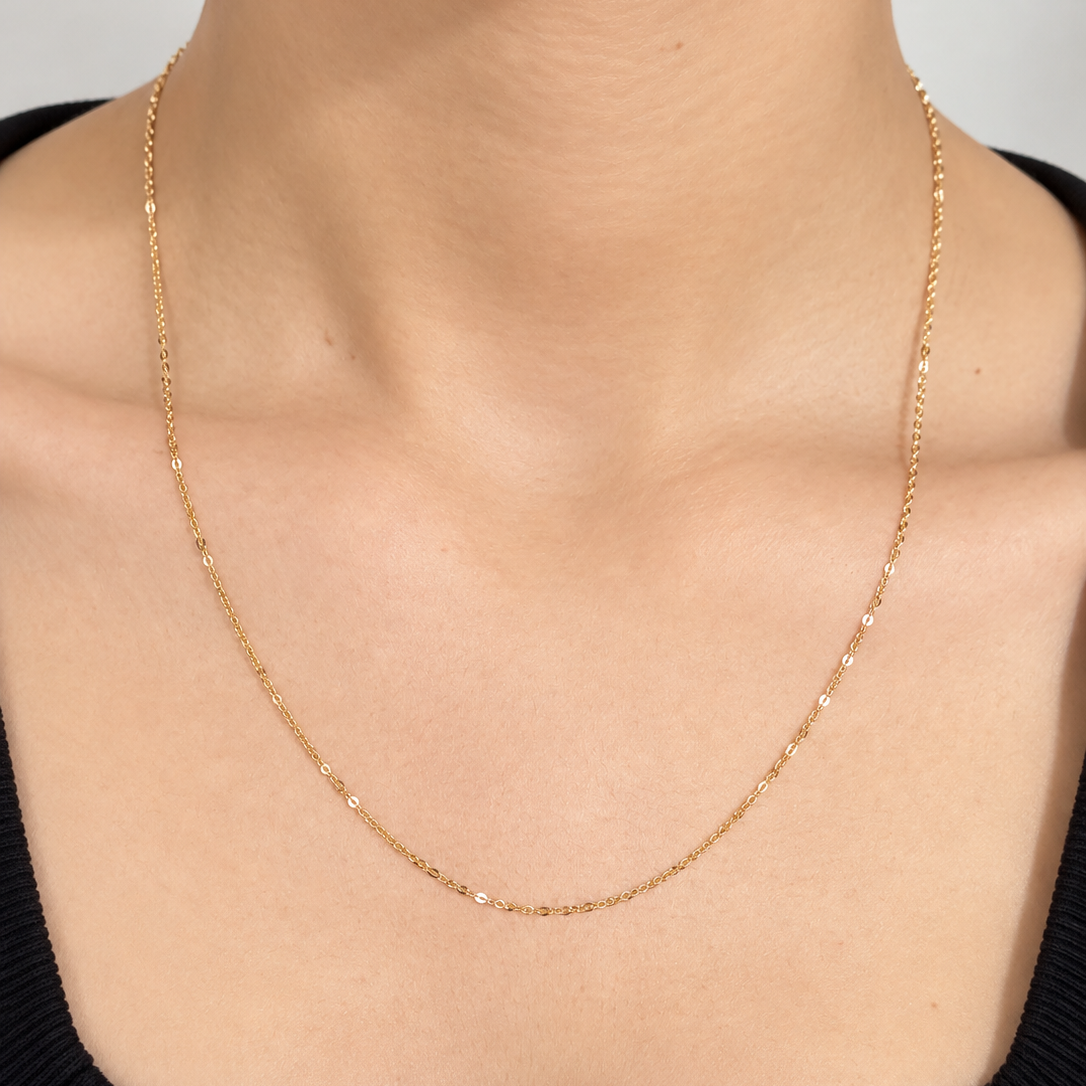 Forzatina Chain / 1.25 gr / 50 cm / 1.3 mm / 18K Italian Gold