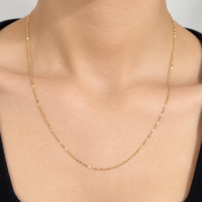 Forzatina Chain / 1.25 gr / 50 cm / 1.3 mm / 18K Italian Gold