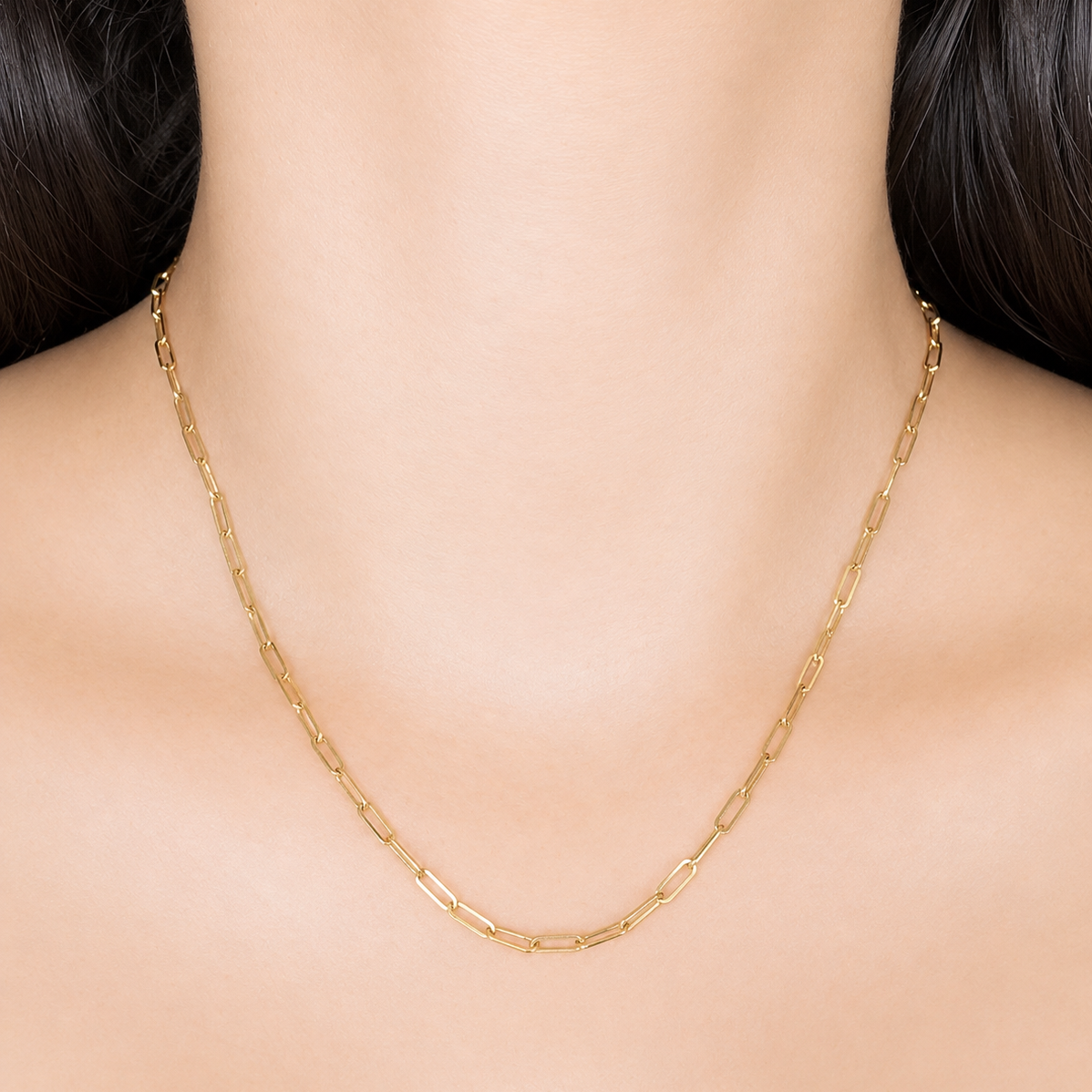 CLIP CHAIN / 2.44g/ 45cm/ 3mm/ 18k ITALIAN GOLD