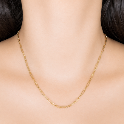 CLIP CHAIN / 2.44g/ 45cm/ 3mm/ 18k ITALIAN GOLD