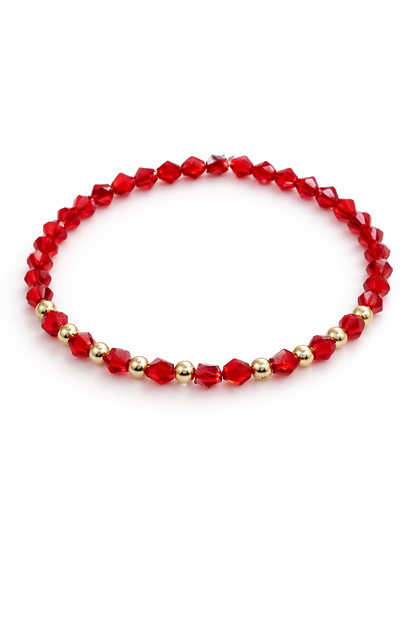 ELASTIC RED SWAROVSKI BRACELET