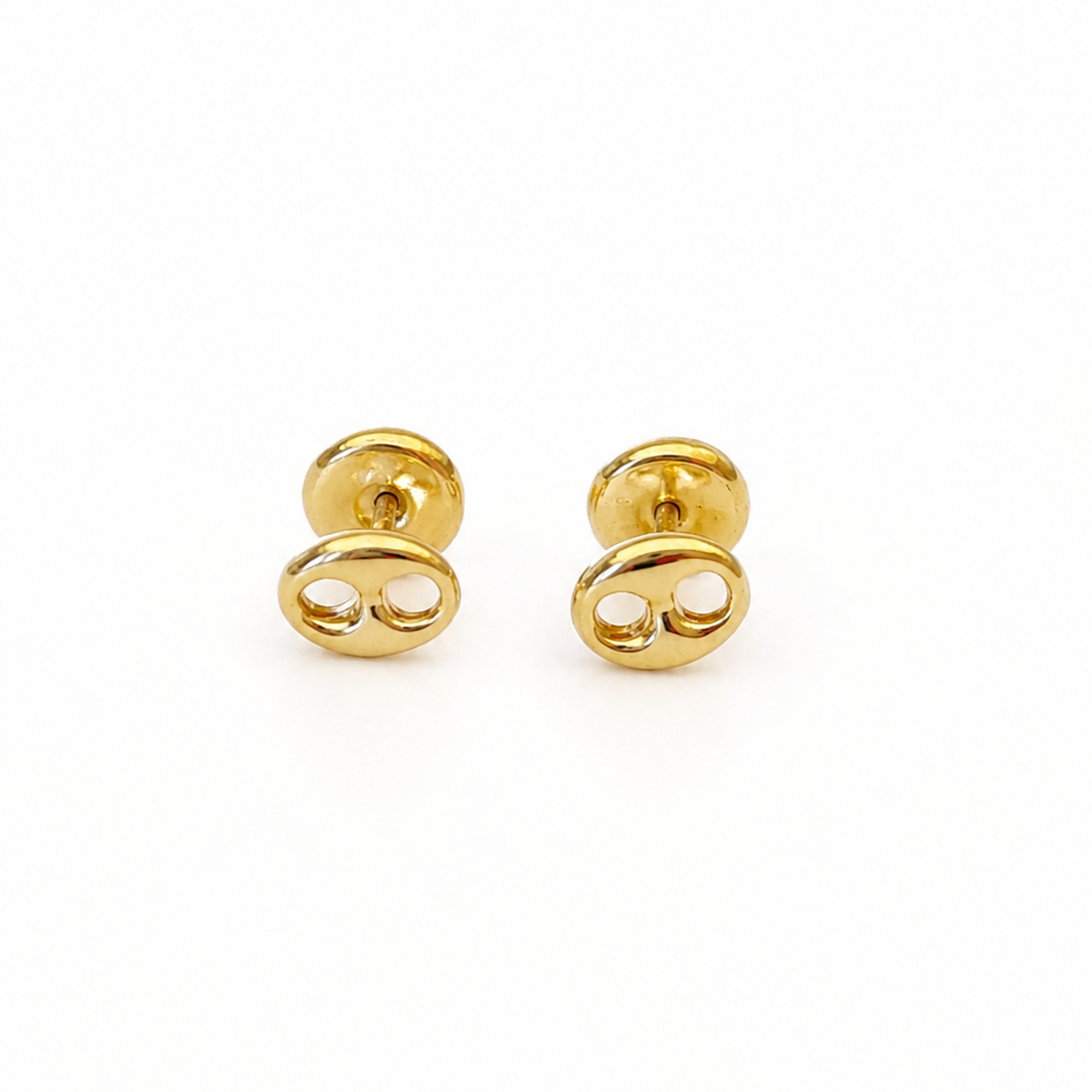 STUD EARRINGS GUCCI / NO. 3/  5MM / 18K GOLD