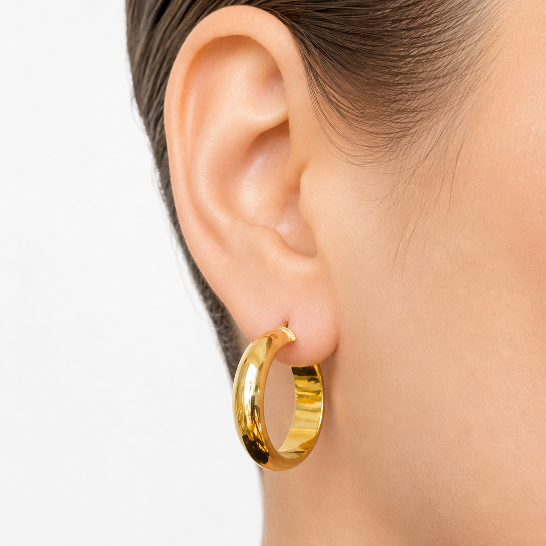 Lucia Earrings / 3.5 gr / 3 cm / 18k Italian Gold